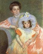 Mary Cassatt Reine Lefebvre and Margot oil painting